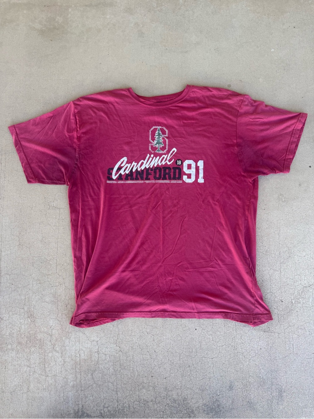 Stanford Cardinal 1891 Graphic T-Shirt Red Size XL